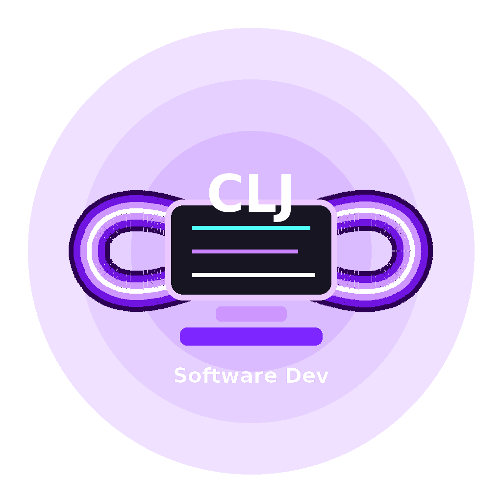 CLJone metallic purple logo